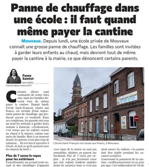 Problématique chauffage école